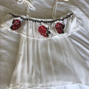 flowy rose shirt